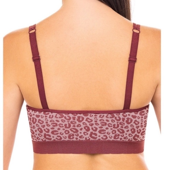 Kindly Yours caged v-neck seamless leopard print bralette size XXXL - Picture 3 of 10